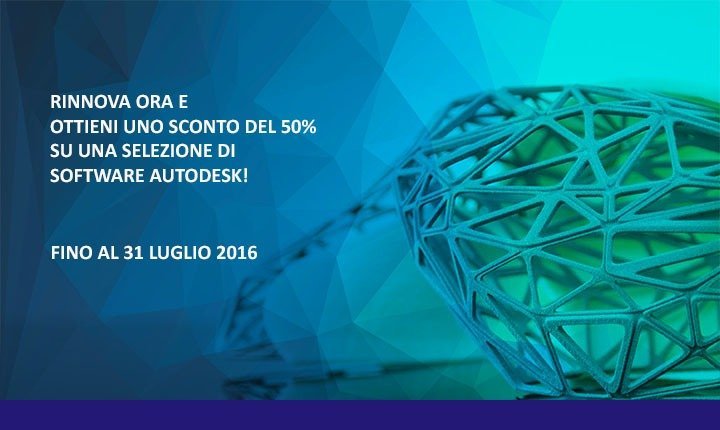 Promozioni Autodesk valide fino al 31 luglio 2016