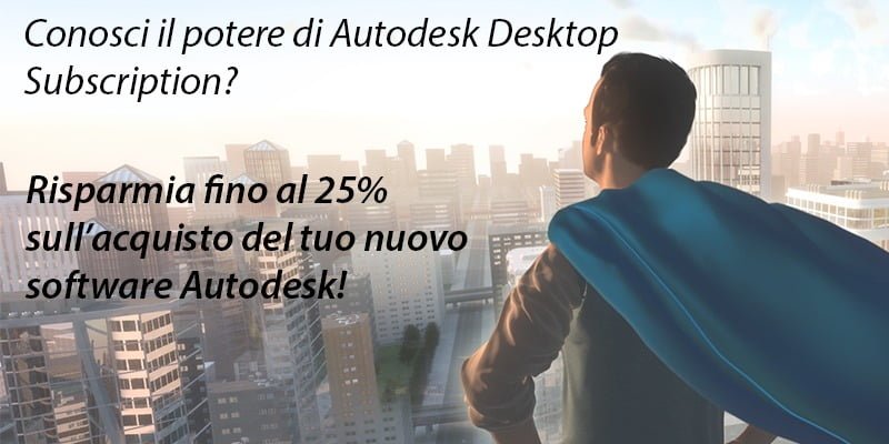 Promozioni Autodesk valide dal 7 novembre al 22 gennaio.