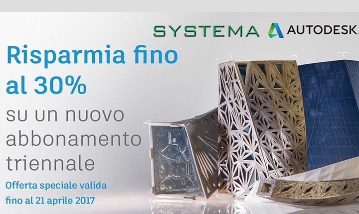 Promozioni Autodesk valide fino al 21 aprile 2017