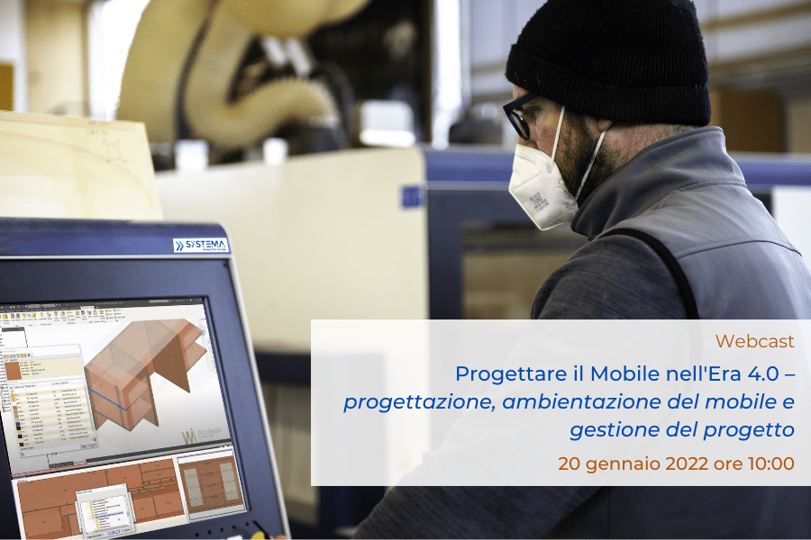 Webcast dedicata alla progettazione del mobile, ambientazione e gestione progetto 20 gennaio 2022