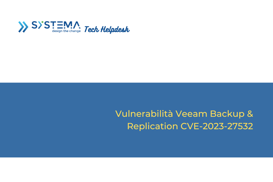 Vulnerabilità Veeam CVE-2023-27532